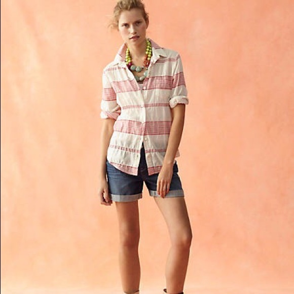 Muted stripes buttondown by Lili’s Closet MD Teal - Picture 3 of 6